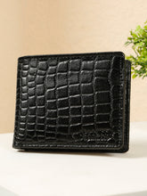 Load image into Gallery viewer, Men's Croco Texture Leather Bi-Fold Wallet
