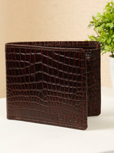Load image into Gallery viewer, Men's Croco Texture Leather Bi-Fold Wallet
