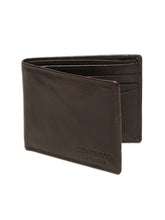 Load image into Gallery viewer, Leather Men Brown Bi-fold wallet
