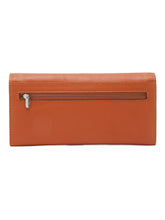 Load image into Gallery viewer, Women Orange Leather Two Fold Wallet
