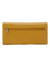 Load image into Gallery viewer, Women Yellow Leather Two Fold Wallet
