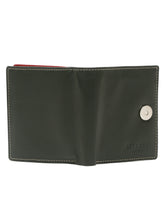Load image into Gallery viewer, Women Green Solid Genuine Leather Two Fold Wallet

