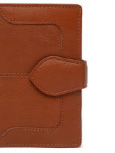 Load image into Gallery viewer, Teakwood Leather Women Tan Three Fold Wallet

