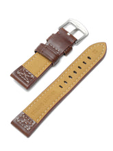 Load image into Gallery viewer, Teakwood brown leather casual 22 MM watch strap
