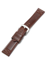 Load image into Gallery viewer, Teakwood brown leather casual 22 MM watch strap
