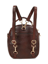 Load image into Gallery viewer, Teakwood Leathers Solid Textured Backpack cum Side Bag (2 in 1)
