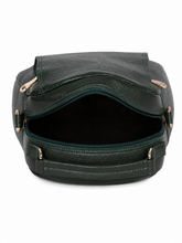 Load image into Gallery viewer, Teakwood Leathers Solid Textured Backpack cum Side Bag (2 in 1)
