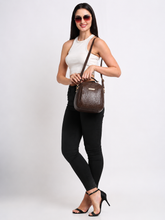 Load image into Gallery viewer, Teakwood Leathers Solid Textured Backpack cum Side Bag (2 in 1)
