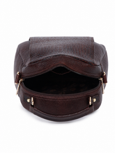 Load image into Gallery viewer, Teakwood Leathers Solid Textured Backpack cum Side Bag (2 in 1)
