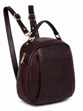 Load image into Gallery viewer, Teakwood Leathers Solid Textured Backpack cum Side Bag (2 in 1)
