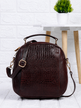 Load image into Gallery viewer, Teakwood Leathers Solid Textured Backpack cum Side Bag (2 in 1)
