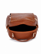 Load image into Gallery viewer, Teakwood Leathers Solid Textured Backpack cum Side Bag (2 in 1)
