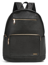 Load image into Gallery viewer, Women&#39;s BLACK textured Leather backpack
