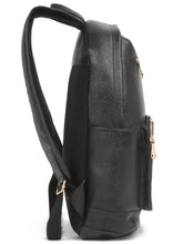 Load image into Gallery viewer, Women&#39;s BLACK textured Leather backpack
