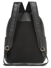 Load image into Gallery viewer, Women&#39;s BLACK textured Leather backpack
