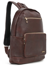 Load image into Gallery viewer, Women&#39;s BROWN textured Leather backpack
