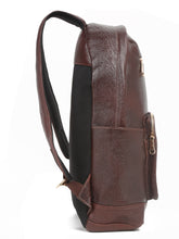 Load image into Gallery viewer, Women&#39;s BROWN textured Leather backpack
