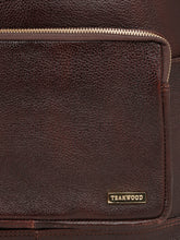 Load image into Gallery viewer, Women&#39;s BROWN textured Leather backpack
