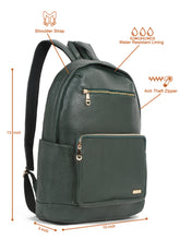 Load image into Gallery viewer, Women&#39;s GREEN textured Leather backpack
