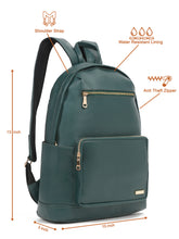 Load image into Gallery viewer, Women&#39;s GREEN solid Leather backpack
