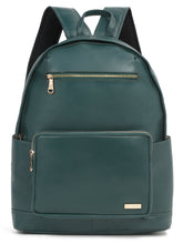 Load image into Gallery viewer, Women&#39;s GREEN solid Leather backpack
