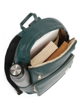 Load image into Gallery viewer, Women&#39;s GREEN solid Leather backpack
