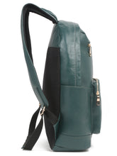 Load image into Gallery viewer, Women&#39;s GREEN solid Leather backpack
