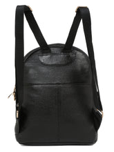 Load image into Gallery viewer, Women Black Texture Leather Backpack

