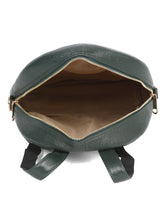 Load image into Gallery viewer, Women Green Texture Leather Backpack
