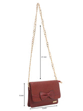 Load image into Gallery viewer, Women&#39;s textured Leather Sling Bag With Bow
