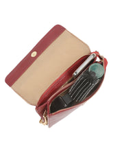 Load image into Gallery viewer, Women&#39;s textured Leather Sling Bag With Bow
