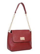 Load image into Gallery viewer, Red Leather Structured Shoulder Bag
