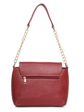 Load image into Gallery viewer, Red Leather Structured Shoulder Bag
