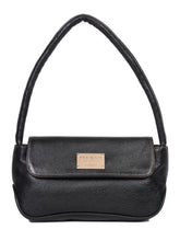 Load image into Gallery viewer, Black Leather Structured Shoulder Bag
