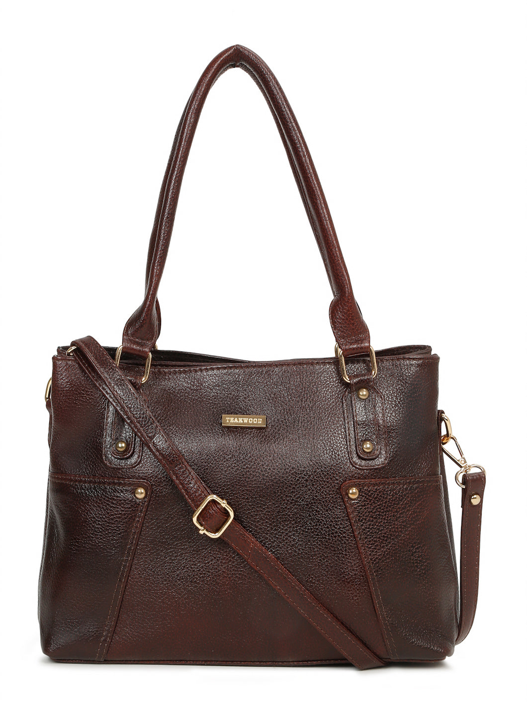 Women's  Textured Leather Handheld Bag