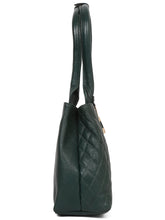 Load image into Gallery viewer, Women Quilted Green Leather Handbags
