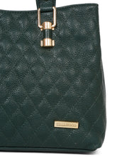 Load image into Gallery viewer, Women Quilted Green Leather Handbags
