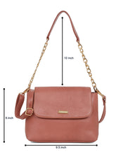 Load image into Gallery viewer, Women Pink Texture Leather Sling Bag
