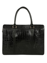Load image into Gallery viewer, CROCODILE TEXTURED LEATHER  LAPTOP BAG

