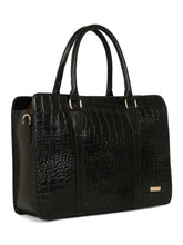 Load image into Gallery viewer, CROCODILE TEXTURED LEATHER  LAPTOP BAG
