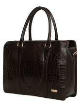 Load image into Gallery viewer, CROCODILE TEXTURED LEATHER  LAPTOP BAG
