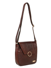 Load image into Gallery viewer, Teakwood Women's Brown Texture Sling Bag
