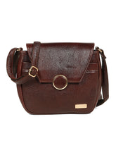 Load image into Gallery viewer, Teakwood Women's Brown Texture Sling Bag
