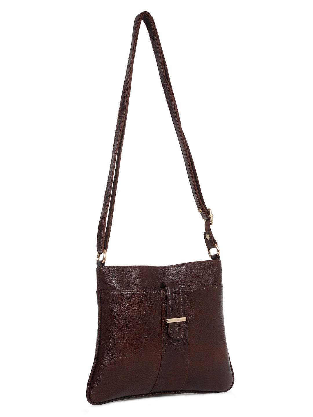 Long Handle Leather Bag | Brown Colour Stylish Sling Bag for Women -  Leather Bags - FOLKWAYS