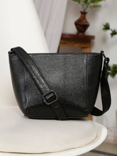 Load image into Gallery viewer, Teakwood Women&#39;s Solid Black Shoulder Handbag
