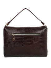 Load image into Gallery viewer, Teakwood Women&#39;s Croc Texture Brown Sling Bag
