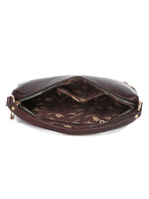 Load image into Gallery viewer, Teakwood Women&#39;s Croc Texture Brown Sling Bag
