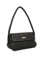 Load image into Gallery viewer, Women Black Texture Leather Structured Sling Bag
