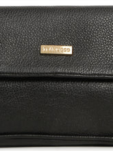 Load image into Gallery viewer, Women Black Texture Leather Structured Sling Bag
