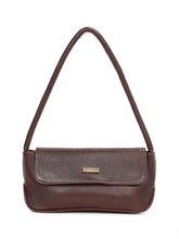 Load image into Gallery viewer, Women Brown Texture Leather Structured Sling Bag
